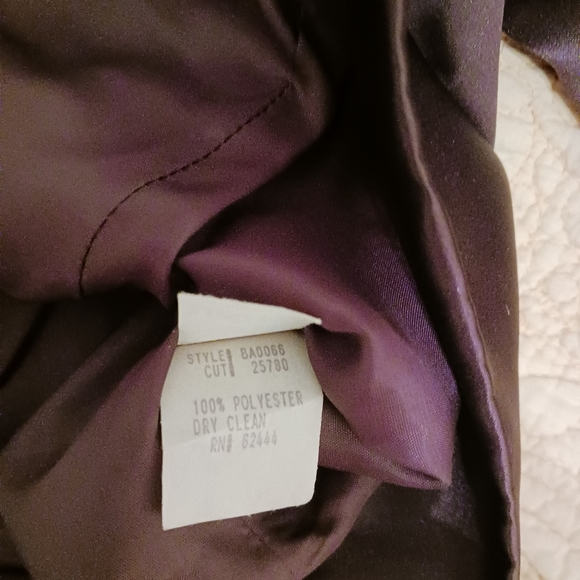 Nicole Miller Steampunk Cosplay Plum Satin Crop Blazer size 6 - Picture 4 of 7